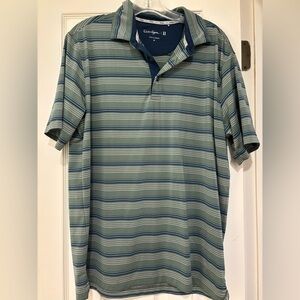 Walter Hagan green stripe golf polo shirt